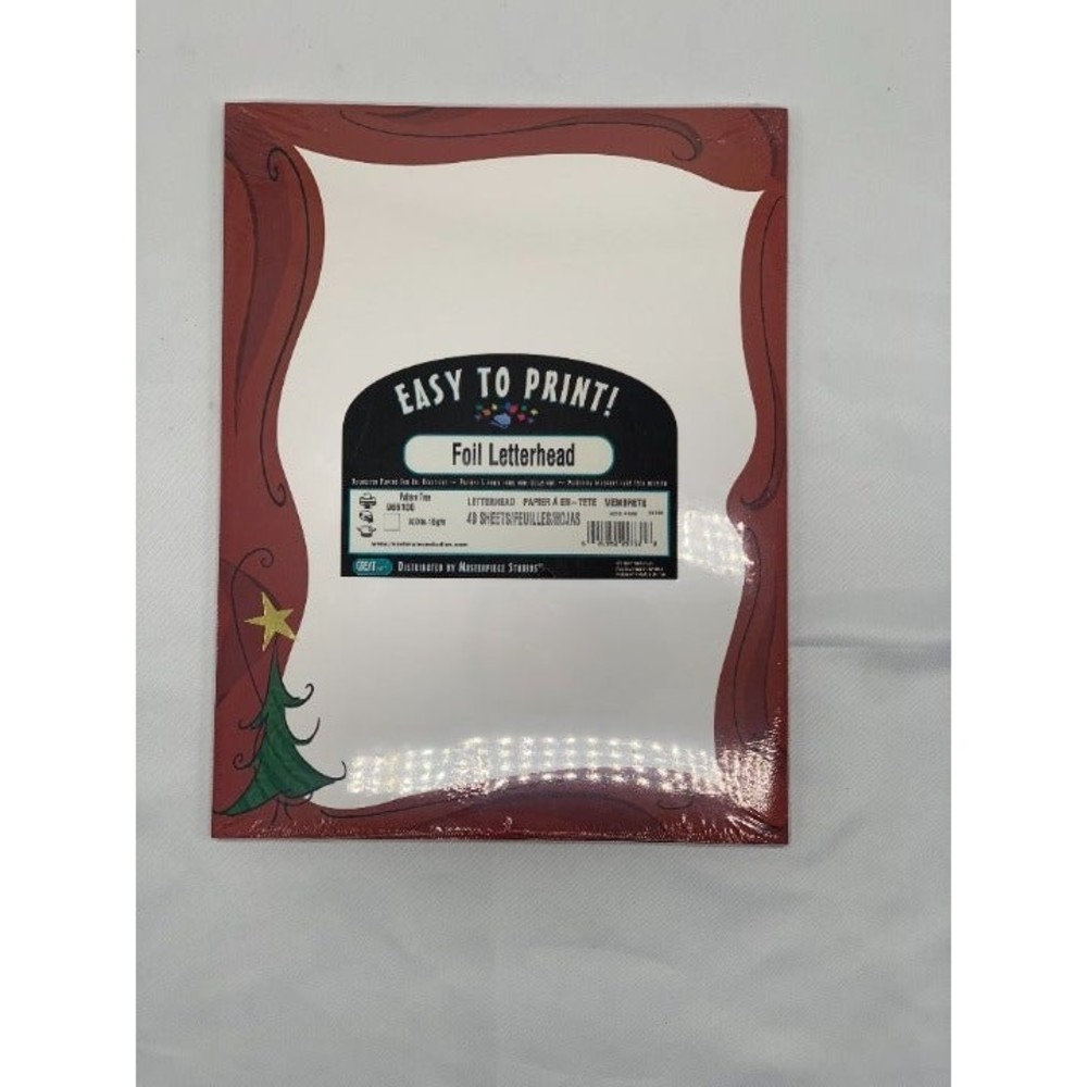 Christmas Tree Masterpiece Studios Foil Letterhead 965100